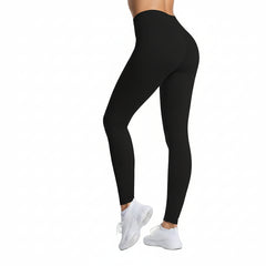 Premium threaded high waist fitness pants with hip lifting design. Quick-dry knit fabric, tight-fitting compression. Perfect for yoga and gym workouts.