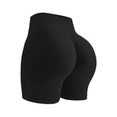Premium seamless high waist yoga shorts with hip lifting design. Tight-fitting compression for yoga, running, and fitness. Comfortable and flattering.