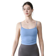 Shop Love Degree Naked Beauty sports bra for women. Built-in chest pad, gather & lift design, open back sling cut. Perfect for yoga, running & fitness. S-L.