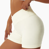 Versatile seamless V-waist yoga shorts with high-waist compression. Quick-dry, breathable fabric perfect for hot yoga, running & summer workouts. Perfect for summer - shop now!