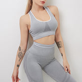 Shop Kincey's knitted yoga set for women. High-waist sports bra with yoga pants or shorts. Breathable, quick-dry, 4-way stretch activewear in 10+ colors.
