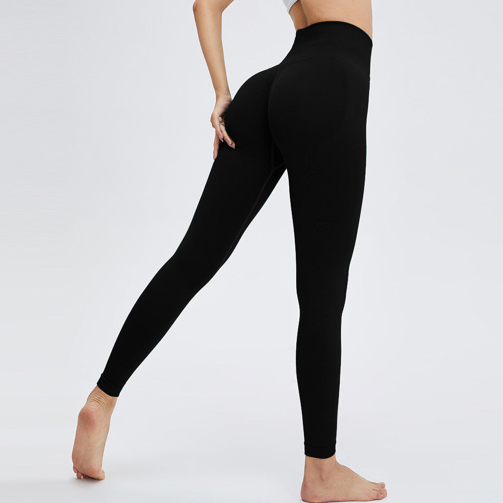 Comfortable seamless pleated yoga pants with high-waist support. Soft brushed fabric, T-line back design for enhanced fit. Great for yoga, fitness & everyday wear. Shop pleated styles!