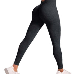 Luxurious sand-washed V-waist yoga leggings with hip-lifting technology. High-elastic, moisture-wicking fabric for superior comfort. Excellent for yoga, gym & casual wear. Explore sand-washed collection!