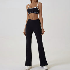 Shop Kincey's color-block yoga outfit for women. Slim-fit, naked-feel fabric with high-waist long pants. Quick-dry, 4-way stretch activewear for yoga & gym.