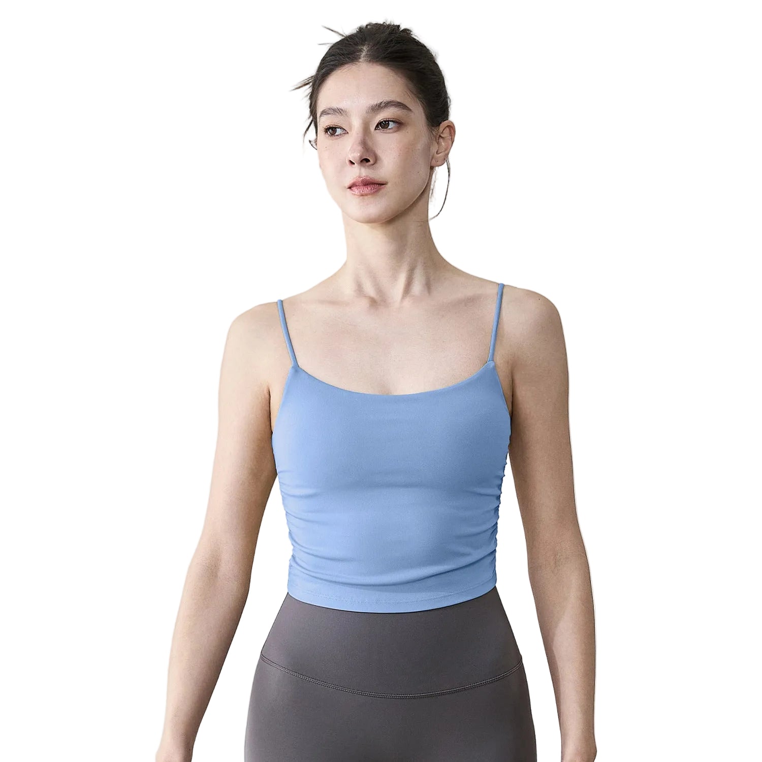 Shop Love Degree Naked Beauty sports bra for women. Built-in chest pad, gather & lift design, open back sling cut. Perfect for yoga, running & fitness. S-L.