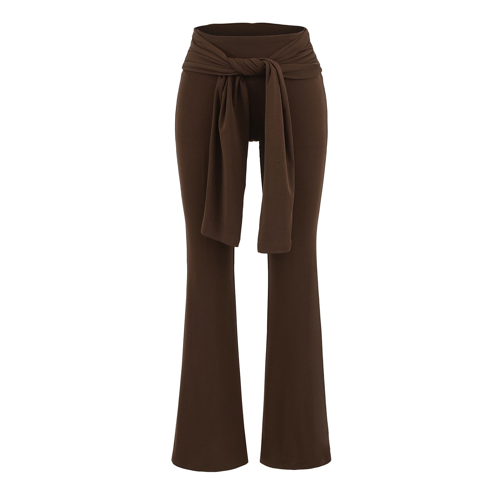 Stylish summer sports leisure suit featuring a sexy small round neck short-sleeved t-shirt and high-waist strap casual elastic boot-cut pants. Premium breathable fabric perfect for casual wear, sports & everyday activities. Shop Kincey now!
