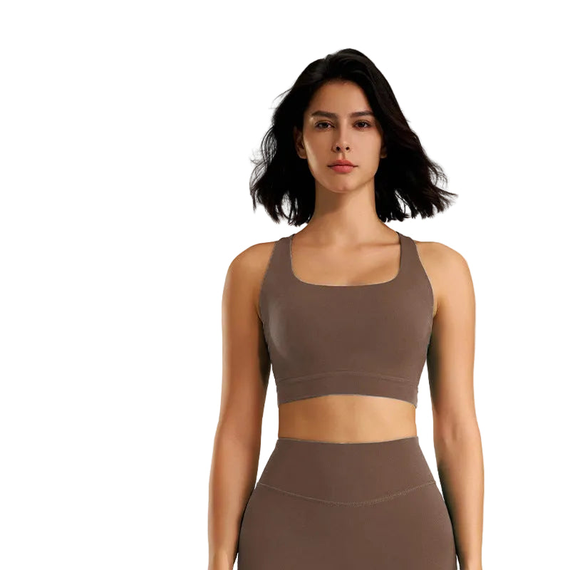 Shop the Beauty Back Yoga Vest Bra at Kincey Store. Shockproof support, built-in fixed cup, and a stunning strappy back design. Available in 7 colors & sizes S-XL.