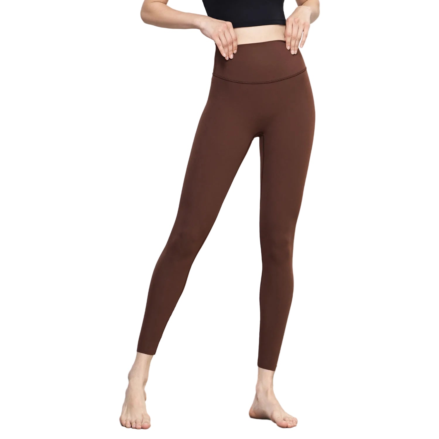 Premium one-size seamless brushed yoga pants with high waist design. Hip-lifting, no awkward lines, perfect for yoga and fitness. Soft brushed fabric for ultimate comfort.