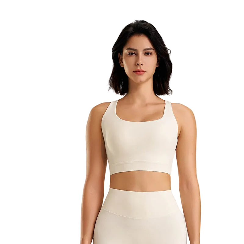 Shop the Beauty Back Yoga Vest Bra at Kincey Store. Shockproof support, built-in fixed cup, and a stunning strappy back design. Available in 7 colors & sizes S-XL.