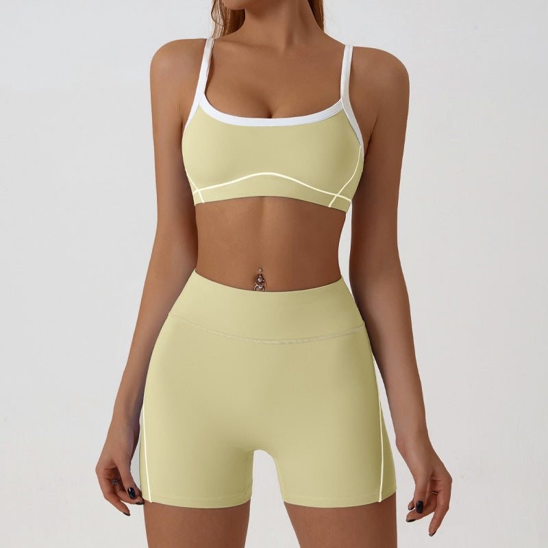 Shop Kincey's color-block yoga outfit for women. Slim-fit, naked-feel fabric with high-waist long pants. Quick-dry, 4-way stretch activewear for yoga & gym.