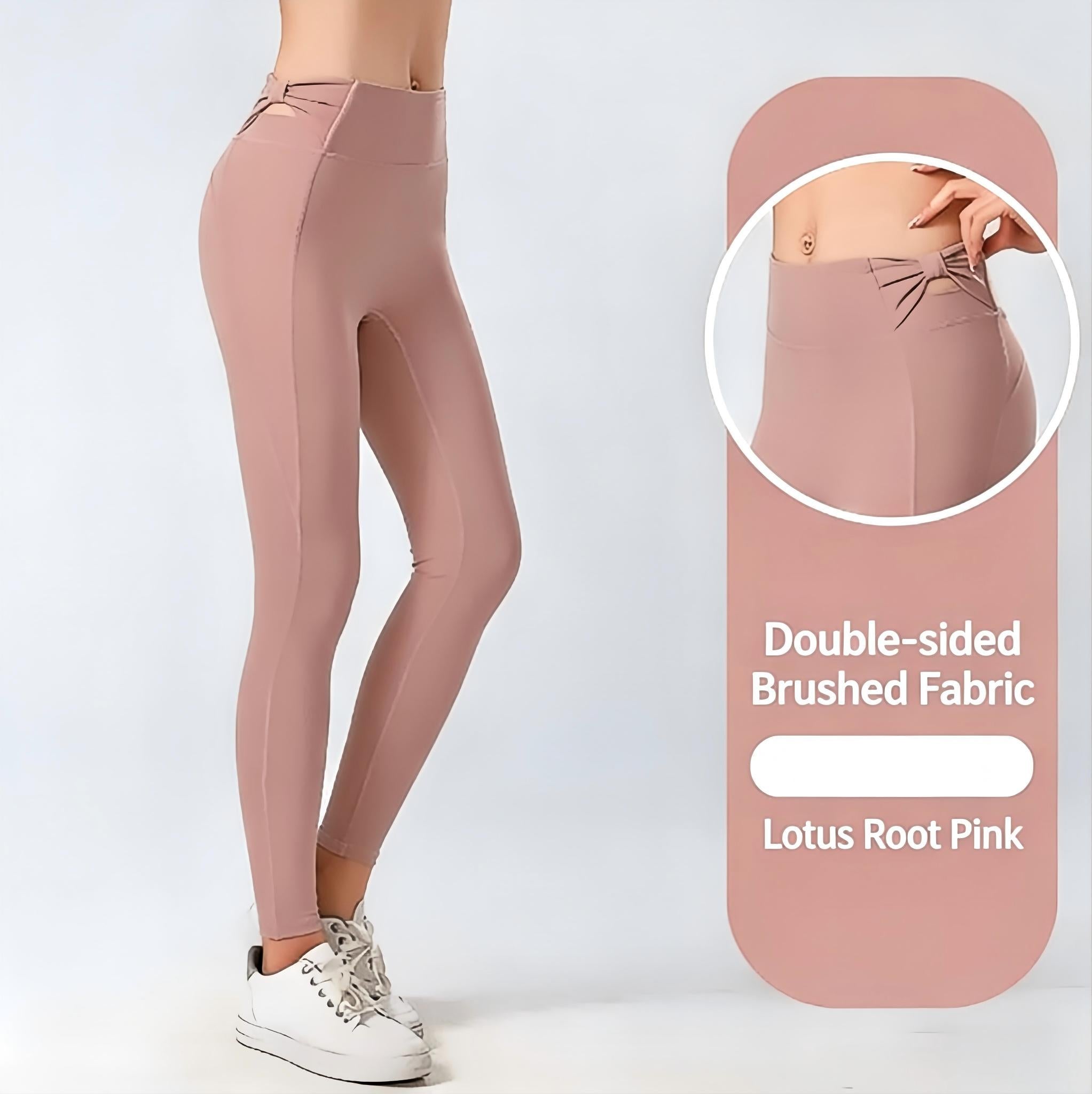 Flattering high-waist corset yoga pants with unique hip-lifting design. Double-sided brushed fabric, elegant bow detail. Ideal for yoga, running & fitness. Discover corset collection!