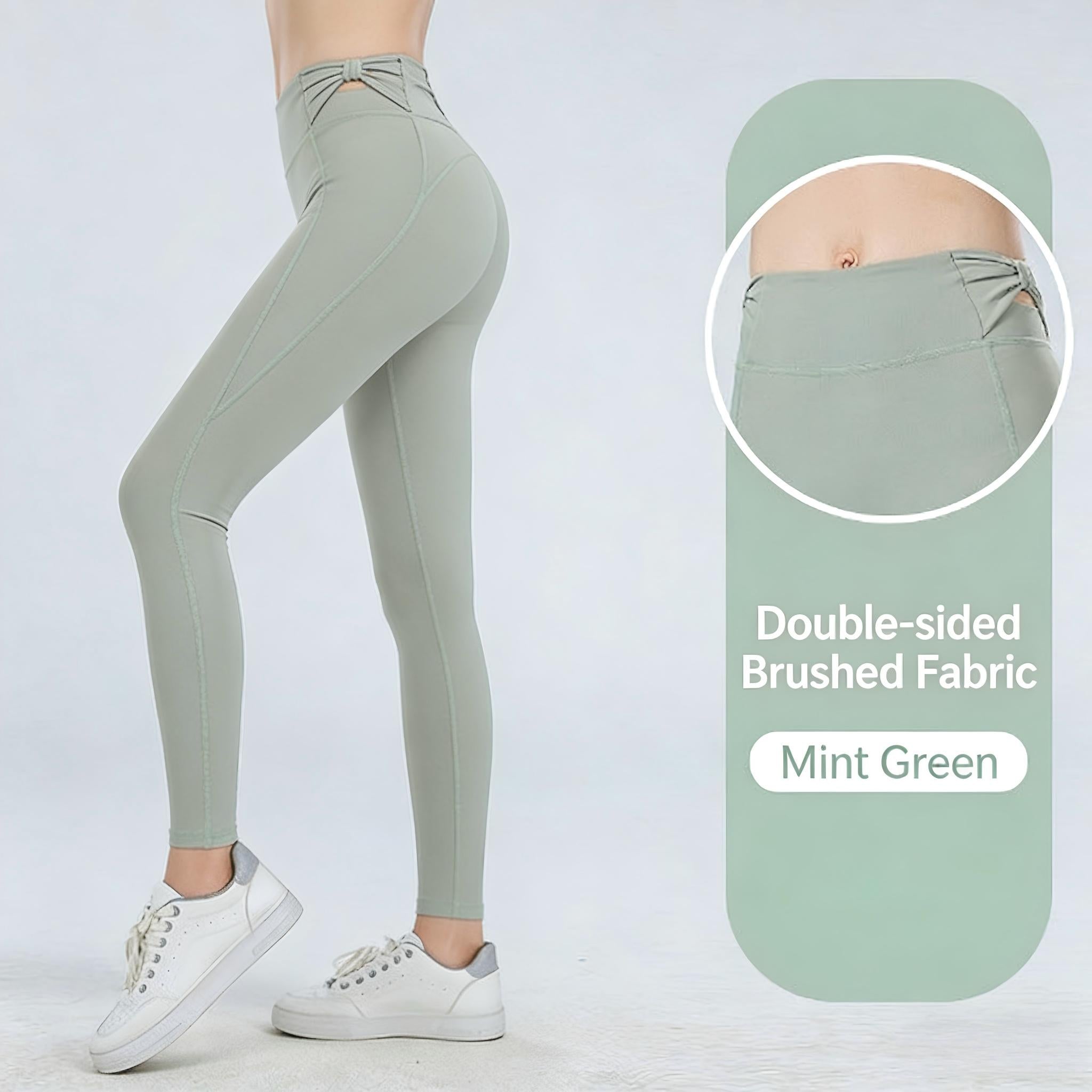 Flattering high-waist corset yoga pants with unique hip-lifting design. Double-sided brushed fabric, elegant bow detail. Ideal for yoga, running & fitness. Discover corset collection!