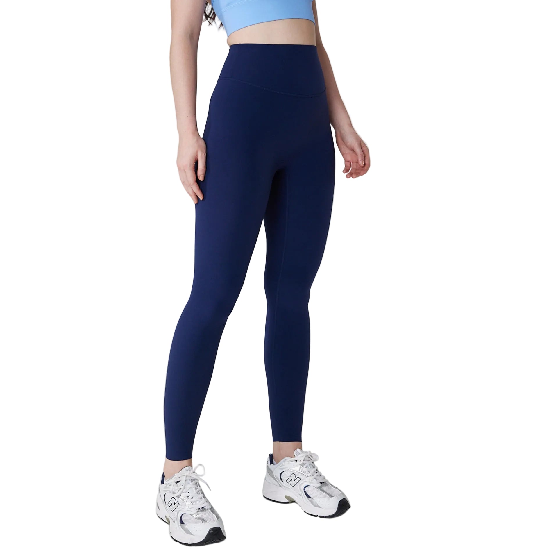 Premium nude Lycra high waist yoga pants with peach hip lifting design. Slimming compression, superior stretch, perfect for yoga and fitness training.