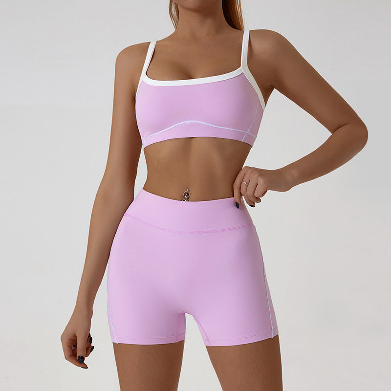 Shop Kincey's color-block yoga outfit for women. Slim-fit, naked-feel fabric with high-waist long pants. Quick-dry, 4-way stretch activewear for yoga & gym.