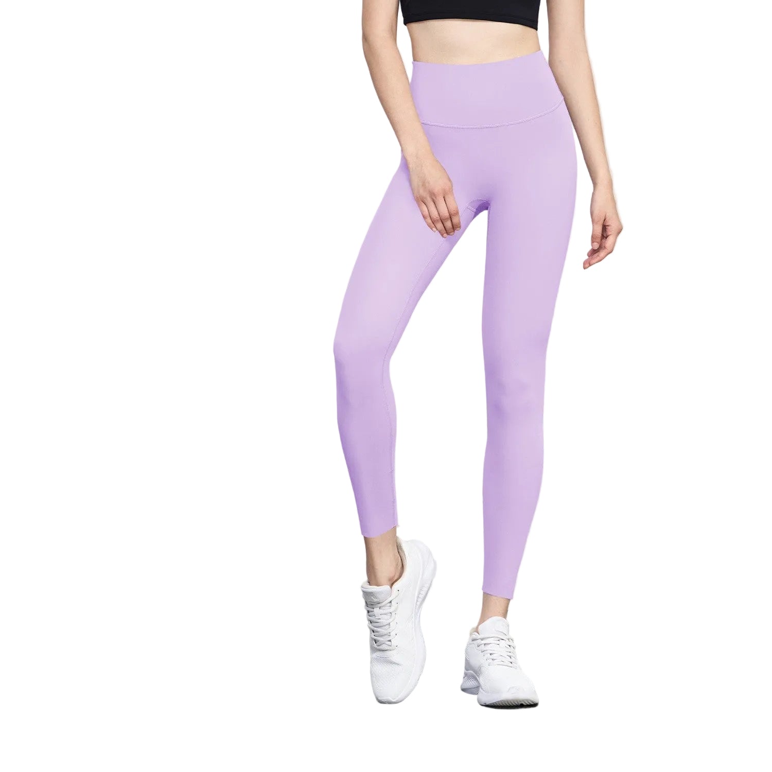 Premium nude Lycra high waist yoga pants with peach hip lifting design. Slimming compression, superior stretch, perfect for yoga and fitness training.