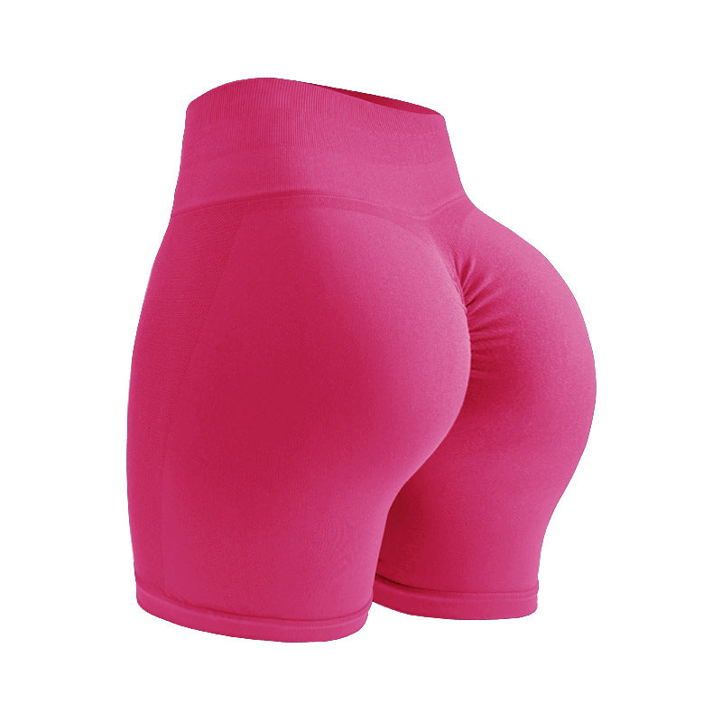 Premium seamless high waist yoga shorts with hip lifting design. Tight-fitting compression for yoga, running, and fitness. Comfortable and flattering.