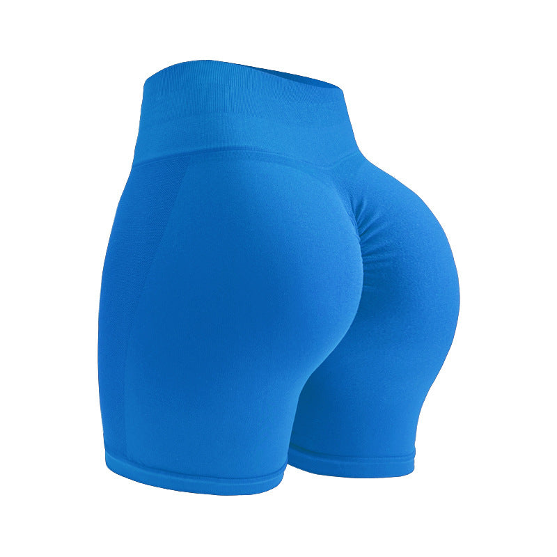 Premium seamless high waist yoga shorts with hip lifting design. Tight-fitting compression for yoga, running, and fitness. Comfortable and flattering.