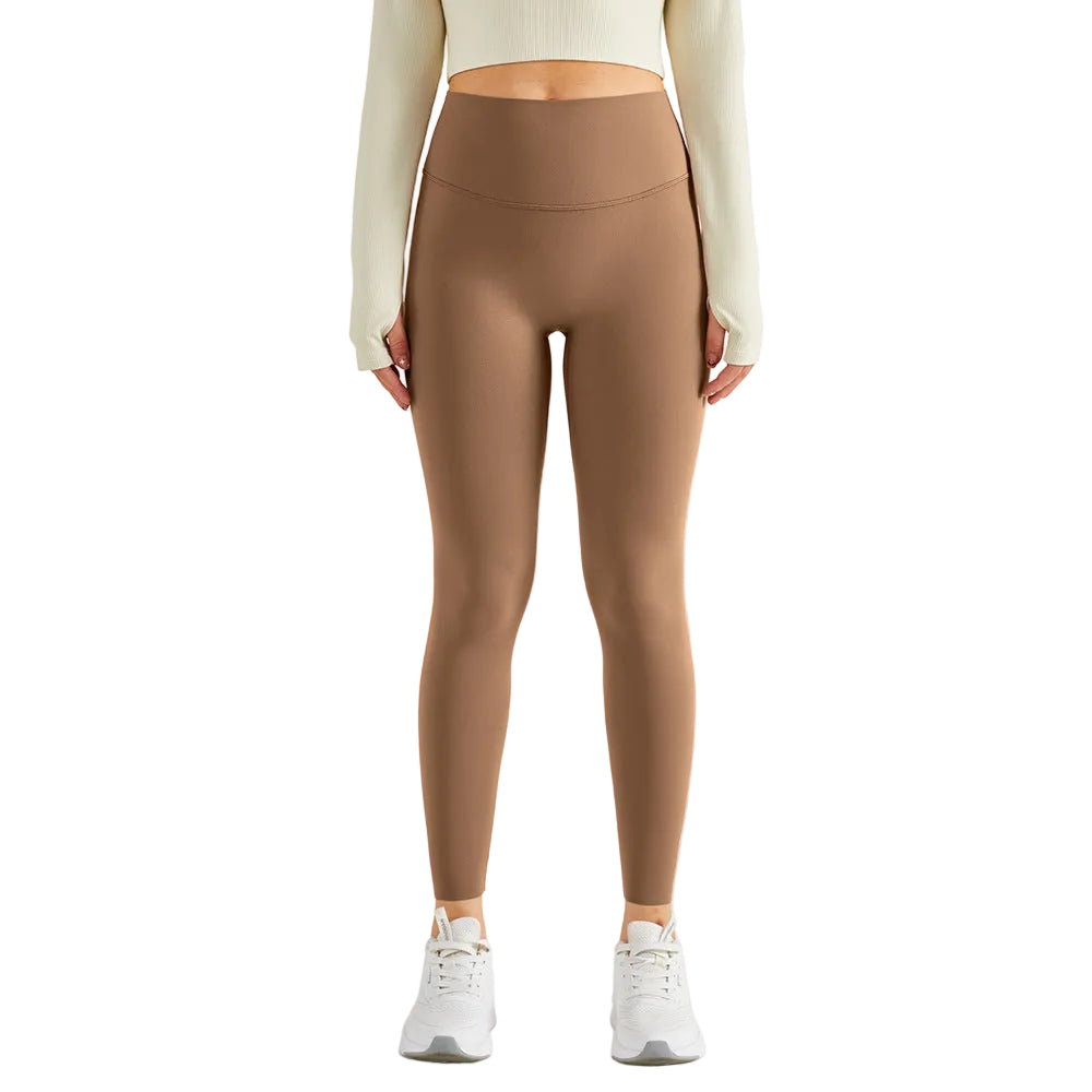 Premium one-size seamless brushed yoga pants with high waist design. Hip-lifting, no awkward lines, perfect for yoga and fitness. Soft brushed fabric for ultimate comfort.