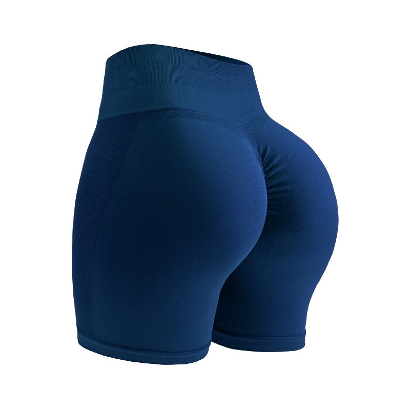 Premium seamless high waist yoga shorts with hip lifting design. Tight-fitting compression for yoga, running, and fitness. Comfortable and flattering.