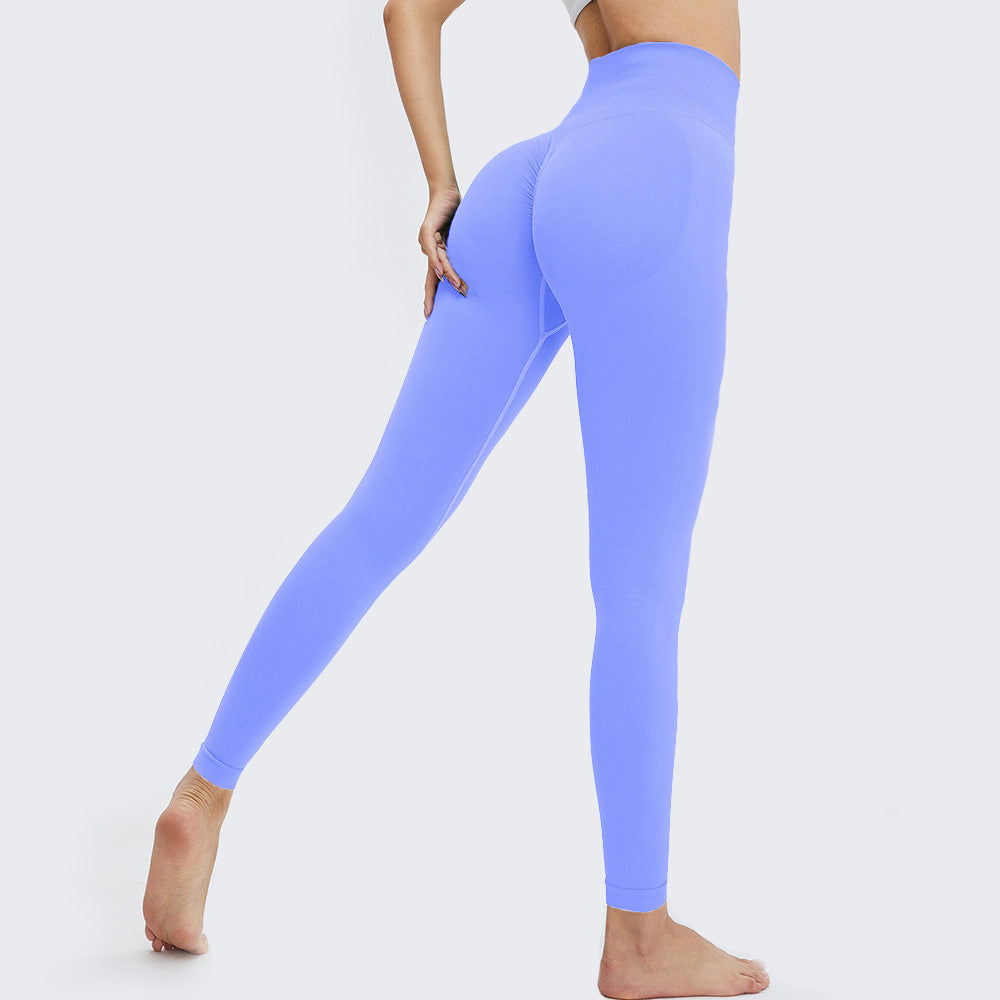 Comfortable seamless pleated yoga pants with high-waist support. Soft brushed fabric, T-line back design for enhanced fit. Great for yoga, fitness & everyday wear. Shop pleated styles!