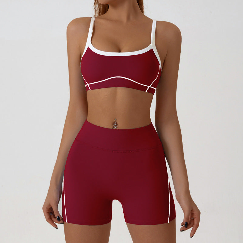 Shop Kincey's color-block yoga outfit for women. Slim-fit, naked-feel fabric with high-waist long pants. Quick-dry, 4-way stretch activewear for yoga & gym.