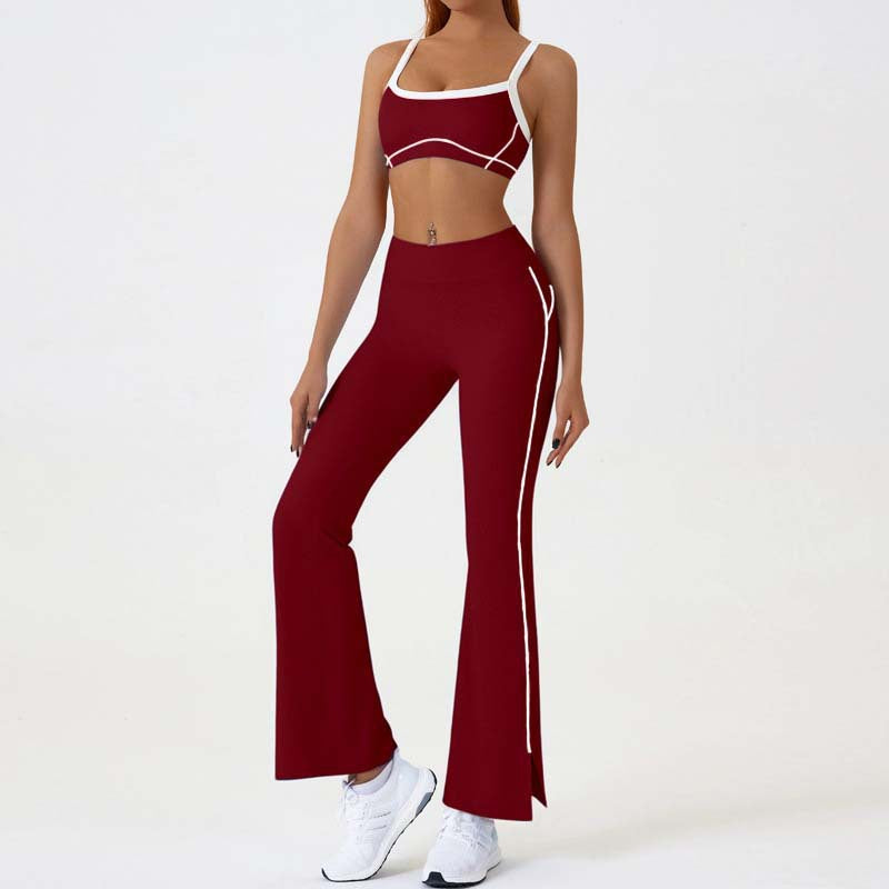 Shop Kincey's color-block yoga outfit for women. Slim-fit, naked-feel fabric with high-waist long pants. Quick-dry, 4-way stretch activewear for yoga & gym.