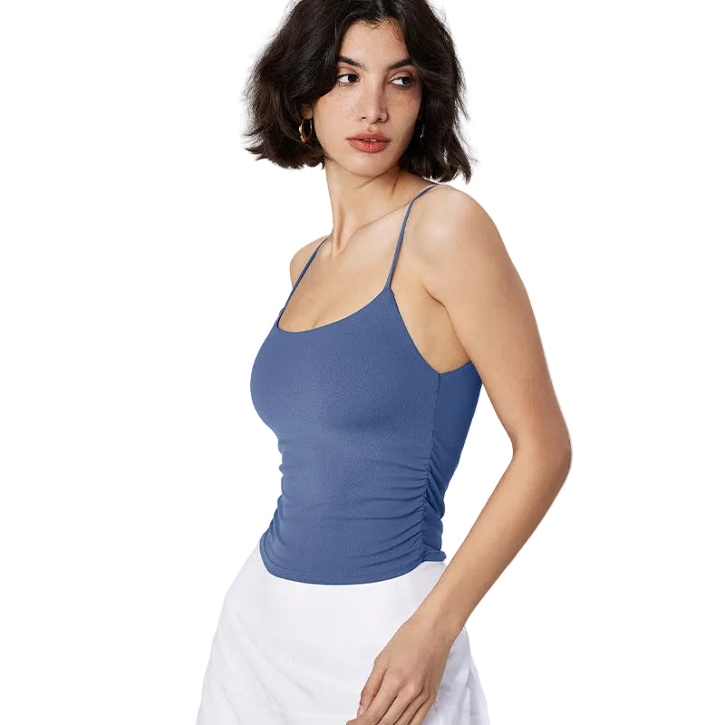 Shop Love Degree Naked Beauty sports bra for women. Built-in chest pad, gather & lift design, open back sling cut. Perfect for yoga, running & fitness. S-L.