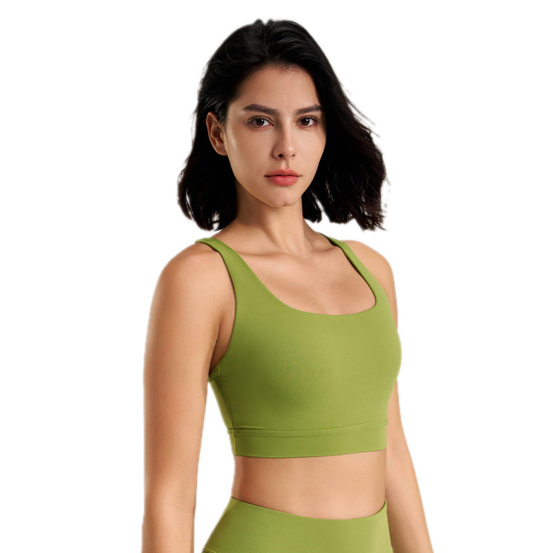 Shop the Beauty Back Yoga Vest Bra at Kincey Store. Shockproof support, built-in fixed cup, and a stunning strappy back design. Available in 7 colors & sizes S-XL.