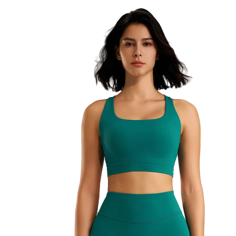 Shop the Beauty Back Yoga Vest Bra at Kincey Store. Shockproof support, built-in fixed cup, and a stunning strappy back design. Available in 7 colors & sizes S-XL.
