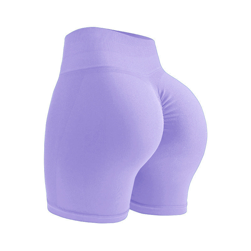 Premium seamless high waist yoga shorts with hip lifting design. Tight-fitting compression for yoga, running, and fitness. Comfortable and flattering.