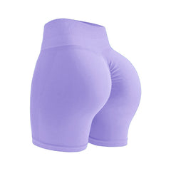 Premium seamless high waist yoga shorts with hip lifting design. Tight-fitting compression for yoga, running, and fitness. Comfortable and flattering.
