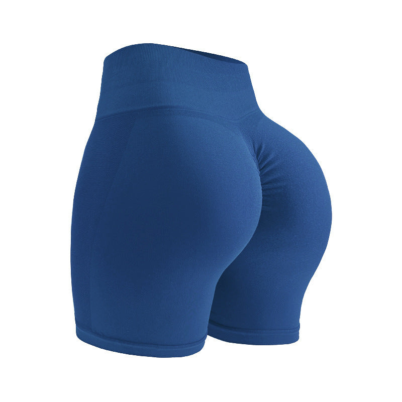 Premium seamless high waist yoga shorts with hip lifting design. Tight-fitting compression for yoga, running, and fitness. Comfortable and flattering.