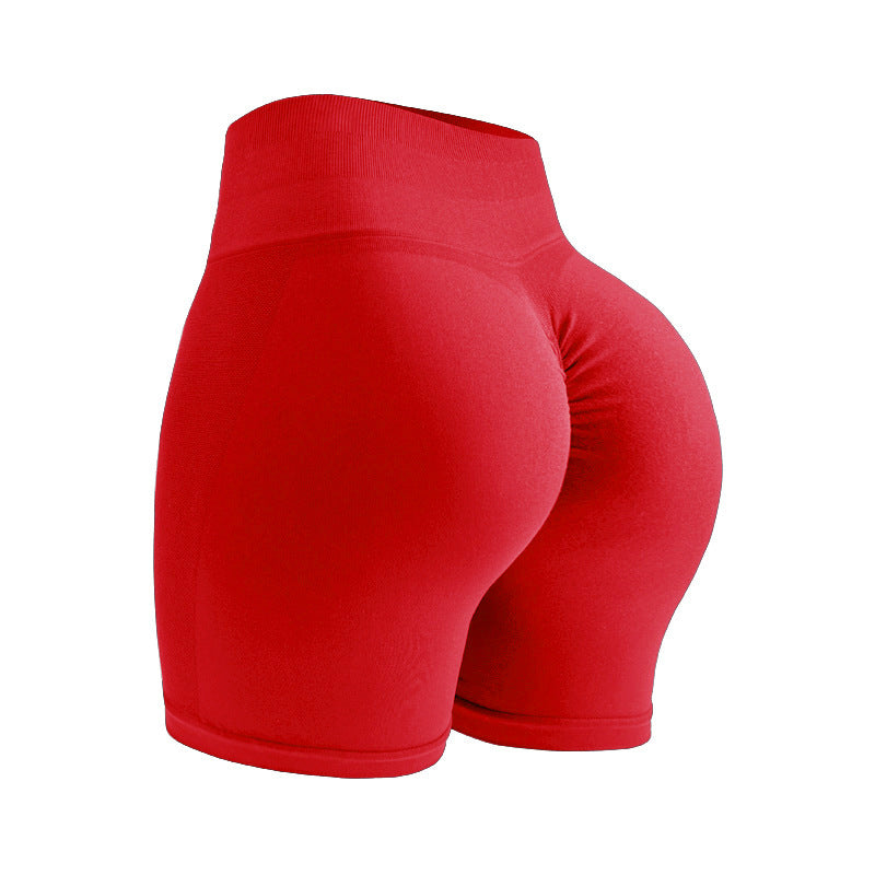 Premium seamless high waist yoga shorts with hip lifting design. Tight-fitting compression for yoga, running, and fitness. Comfortable and flattering.